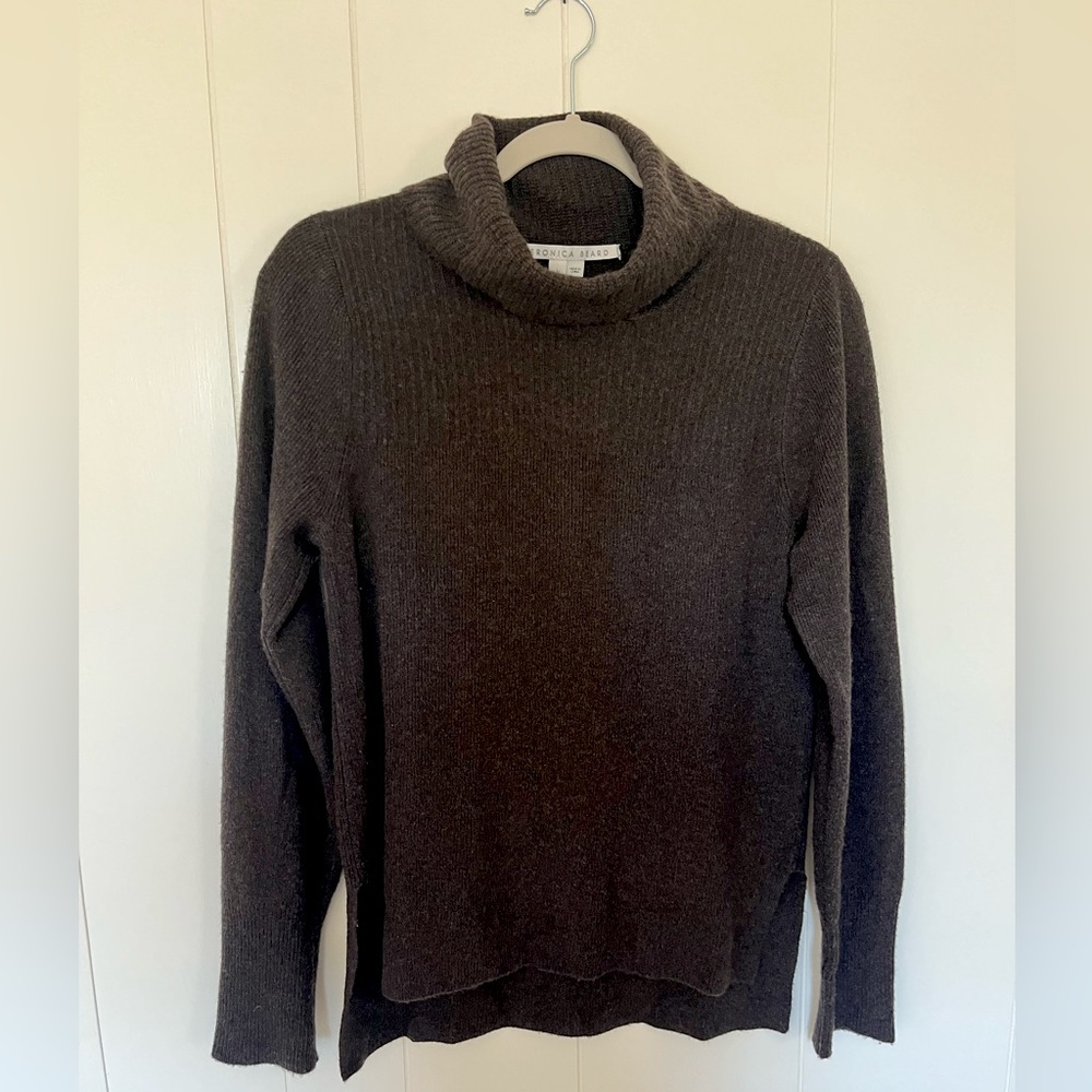 Veronica Beard Brown Asa Cashmere Turtleneck Sweater size Large